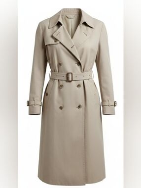 Vintage Double-Breast London Fog Khaki Trench, Wmn's Sz 8